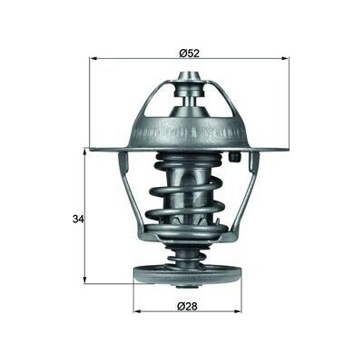 Termostat, chladivo MAHLE TX 68 88D