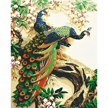 Norimpex - Puzzle Diamant painting: The noble peacock 30x40cm - 1 - 39 piese