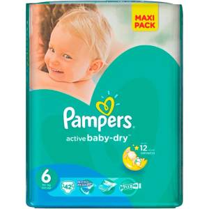 Pampers Active Baby XL VPP, пелени, №6, 44бр (р-842401)