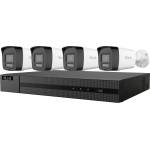 HILOOK Комплект IP камери HiLook DS-J142I(STD)/IK28P-460B с 4x6MP тръбна камера, вграден 2TB HDD