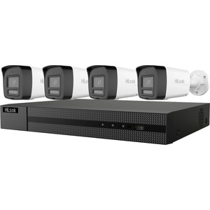 HILOOK Комплект IP камери HiLook DS-J142I(STD)/IK28P-460B с 4x6MP тръбна камера, вграден 2TB HDD