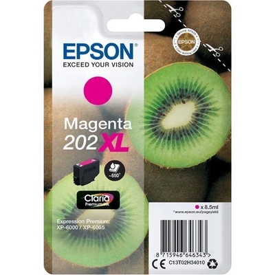 Epson 202XL T02H34010 магента (magenta) оригинална касета (C13T02H34010)