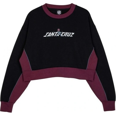 Santa Cruz mikina Flourish Strip Crew Black BLACK