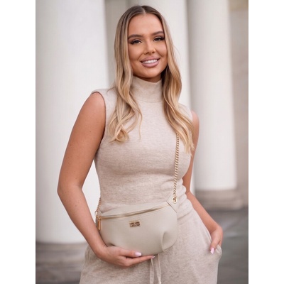 Peterson Elegantná dámska crossbody kabelka krémová