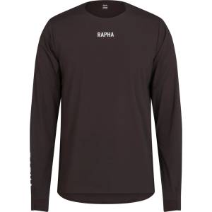 Rapha Мъжка фланелка с дълъг ръкав за колоездене Rapha Trail Finale Windblock Jersey Cycling jersey - Deep Chocolate / White - размер M (056-3831-0512)