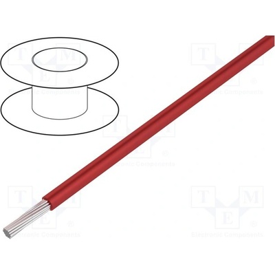 Alpha Wire 5852 RD005 HookUp Wire lanko Cu 28AWG PTFE červená 600V 30,5m