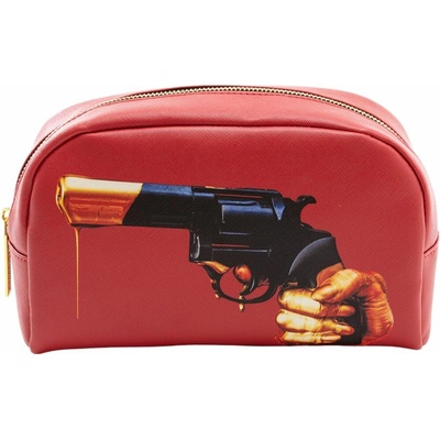 Seletti Kozmetická taška TOILETPAPER REVOLVER 23 x 13 cm červená