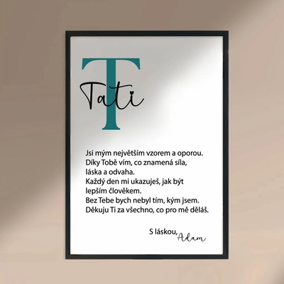 Plakát TATI Rozměr plakátu: A3 (29,7 x 42 cm), Rámeček: Černý rámeček