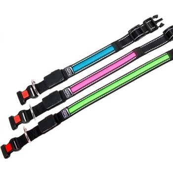 KAR Obojek nylon LED USB nabíjecí