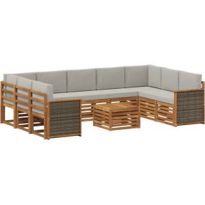 vidaXL Комплекти дивани Солидно акациево дърво (3384857)
