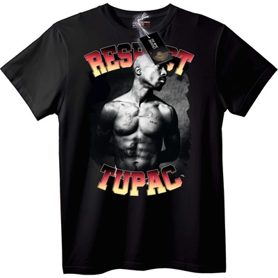 NOONEBRAND Тениска 'Уважение към Tupac' - L, Black