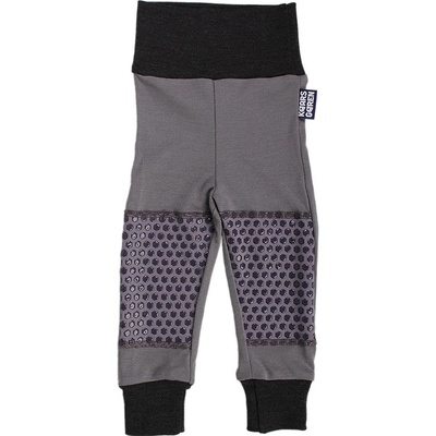 Kaarsgaren Kalhoty s protiskluzem merino šedé černý lem