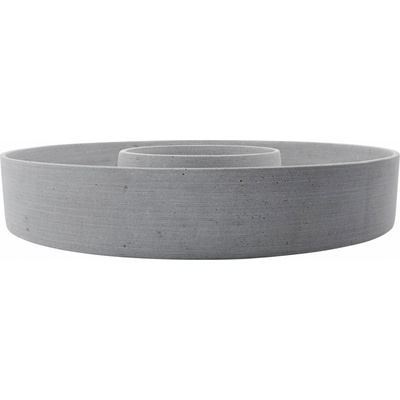 House Doctor Svícen The Ring Grey Polystone 45 cm, šedá barva, beton