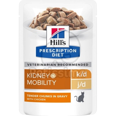 Hill's Prescription Diet k/d + Mobility храна за котки в алуминиева торбичка 12 x 85 г