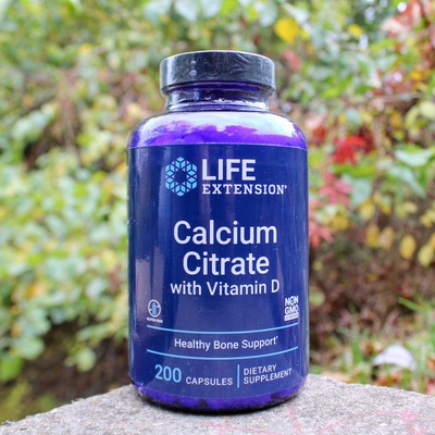 Life Extension Calcium Citrate s Vitamínem D 200 kapsúl
