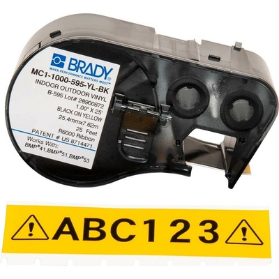 Brady M4-82-499-YL-BK / 170800, 9.53 mm, Nylon, čierna tlač / žlutý podklad