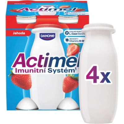 Danone Actimel jahoda 4 x 100 g – Zboží Dáma