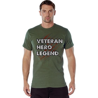 Rothco triko Veteran Hero Legend černé