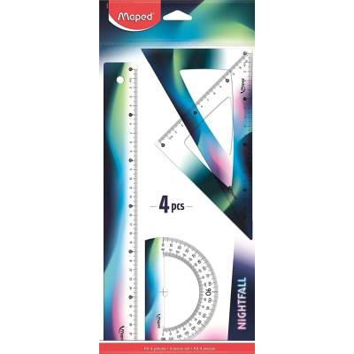 Maped 81831 pravítko Nightfall Teens 4dílná sada