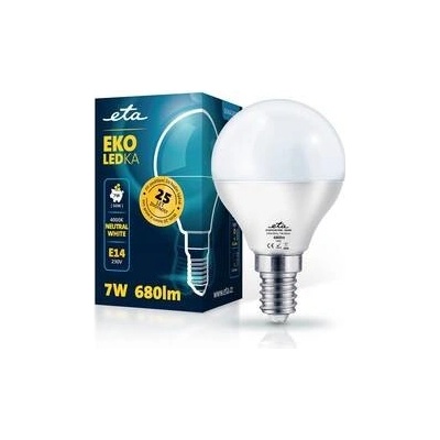 Eta EKO LEDka mini globe 7W, E14, neutrálna biela
