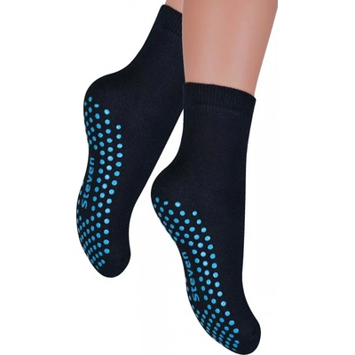 STEVEN Dorostové protiskluzové ponožky 164/3 granát (modrá)