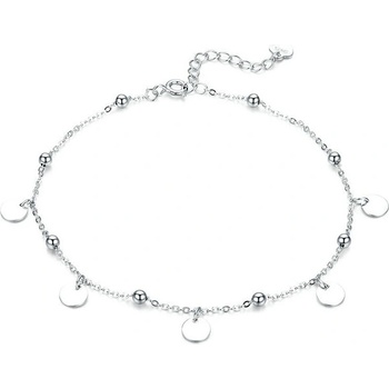P&J Jewellery Stříbrný náramek na nohu visačky s kuličkami FSB9