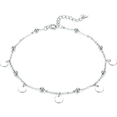 P&J Jewellery Stříbrný náramek na nohu visačky s kuličkami FSB9 – Zboží Mobilmania