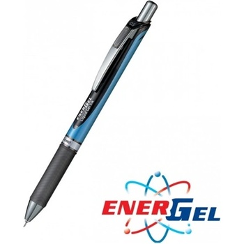 Image 1 of Pentel Автоматичен ролер Pentel Energel BLN75, черен цвят на писане, дебелина на линията 0.5 mm, гел, син, цената е за 1бр. (продава се в опаковка от 12бр. ) (OK26817)