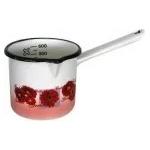 Horecano Емайлирано джезве 10см с декор gerbera 66/10-600мл РЯ-(1-905/1856) (0160151)