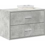vidaXL Шкаф с 2 чекмеджета бетонно сив 60x31x40 см инженерно дърво (858827)