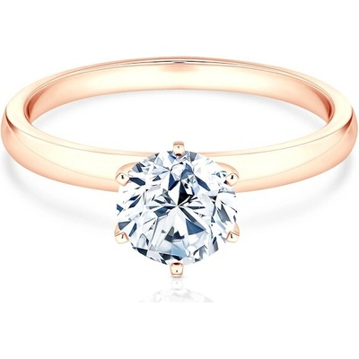 Savicki Zásnubný prsteň ružové zlato diamant SV R12 D R