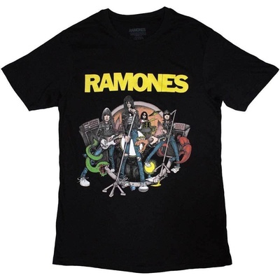 Ramones Cartoon Band Black M Риза (<![CDATA[RATS74MB02]]>)