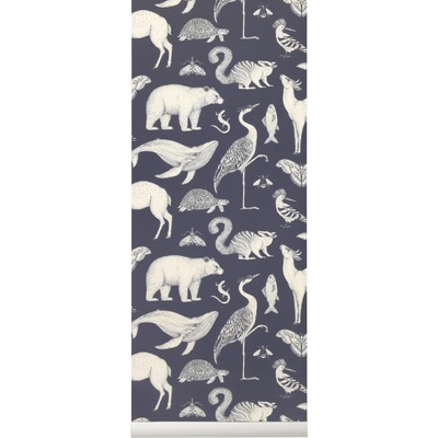 Ferm Living Тапет Katie Scott Animals морскосин (100235403)