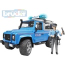 Bruder 2597 Policejní Land Rover Defender + policista a maják