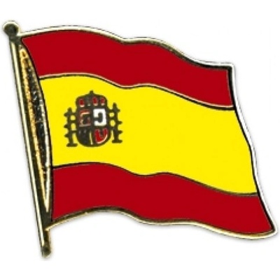 Odznak (pins) 20mm vlajka Španielsko - farebný