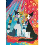 Schmidt Spiele - Puzzle Rosina Wachtmeister: Happy cat family - 1 000 piese