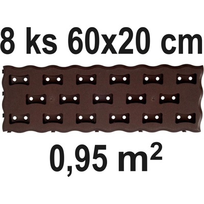 Prosperplast PAD IKRT1 60 x 20 x 2,5 cm hnedá 1 ks