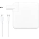 DeTech Адаптер DeTech, For Apple, 87W, Type-C, White - 353 (DE-353)
