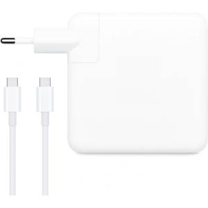 DeTech Адаптер DeTech, For Apple, 87W, Type-C, White - 353 (DE-353)