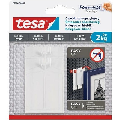 Tesa - Nalepovací háčik na tapety a omietku, 2 kg
