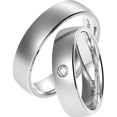VIPgold Svadobné obrúčky 7455 biele zlato