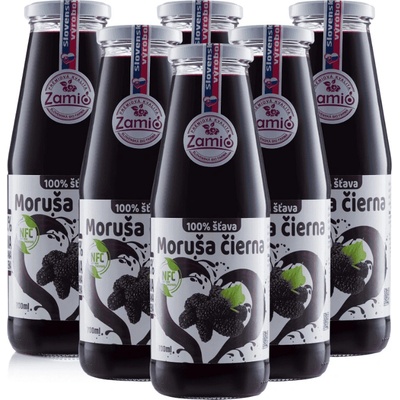 Zamio Moruša čierna 100% šťava 6 x 700 ml