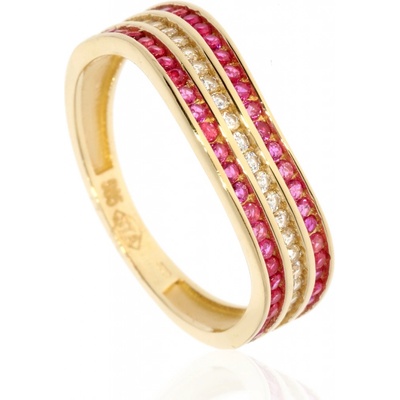 Zlatnictví Helios prsten ze žlutého zlata B49854