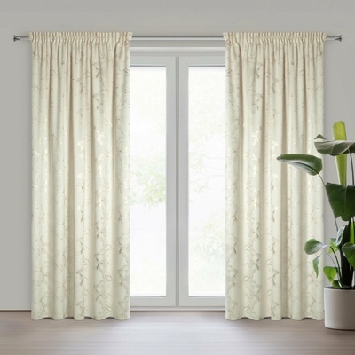 EUROFIRANY ZATEMŇOVACÍ ZÁVES NA PÁSKE RAJA 140X270 CM VZOROVANÁ