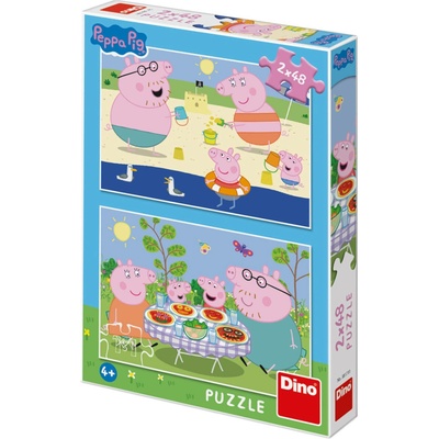 Dino Peppa Pig Na dovolenke 2x48 dielov