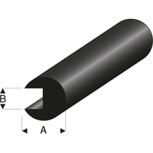 Raboesch gumový ochranný profil na okraje s priemerom 4x1 mm 2m