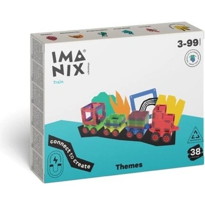 IMANIX Magnetická stavebnica train con vagones- 38 ks