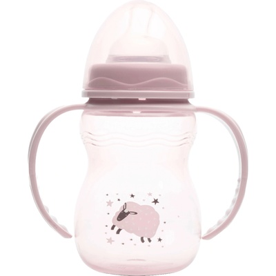 Lorelli Бебешко шише с дръжки Lorelli My Friend - 250 ml, Mellow Rose (10200320005)