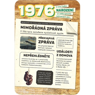 Blahopřaní 1976 - český, variant B