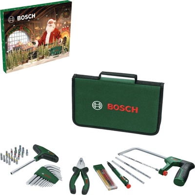 BOSCH 2025 Adventný kalendár set so 41-dielnou sadou náradia a skladovacou taškou